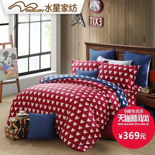 水星家纺 全棉斜纹印花四件套 青春日记 床上用品-淘IN品-精品时尚购物网站!