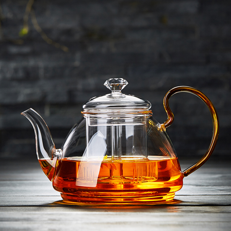绿昌明耐热玻璃茶壶泡花茶壶加厚茶具 带过滤 耐高温泡茶器
