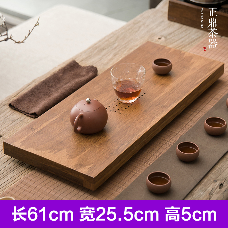 茶盘实木重竹茶具 竹制功夫抽屉式储水简约茶台茶海特价包邮 正鼎