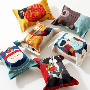 手工布艺棉麻纸巾套