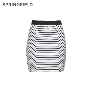 女装 条纹半身裙 springfield欧洲西班牙品牌20