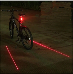 夜骑激光尾灯自行车灯尾灯安全警示灯山地车后