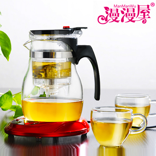 漫漫屋可拆洗飘逸杯耐热玻璃茶壶全过滤泡茶杯茶具套装冲茶器