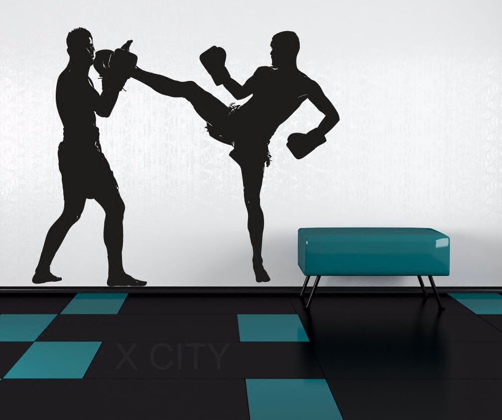 mma综合格斗健身馆运动馆背景墙贴画无限制竞技格斗拳击贴纸壁画
