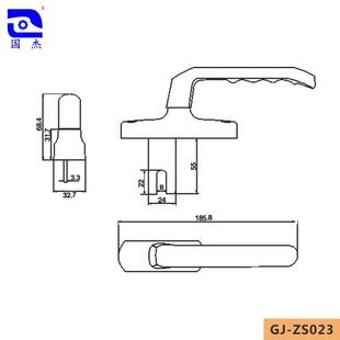 新品专利断桥铝合金门窗外开用把手执手锁五金配件拉手可贴牌