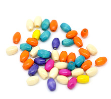 Spacer Beads 8x5mm 1000 Wood Dyed Tube Oval Mixed