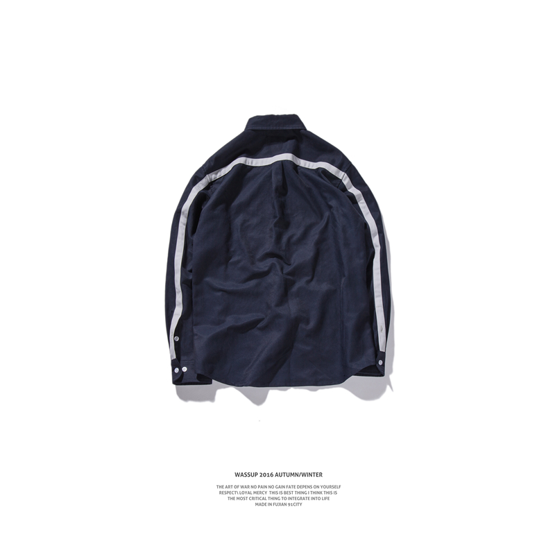 wassup2016aw 双色双口袋拼接衬衫 非wtaps nbhd carhartt