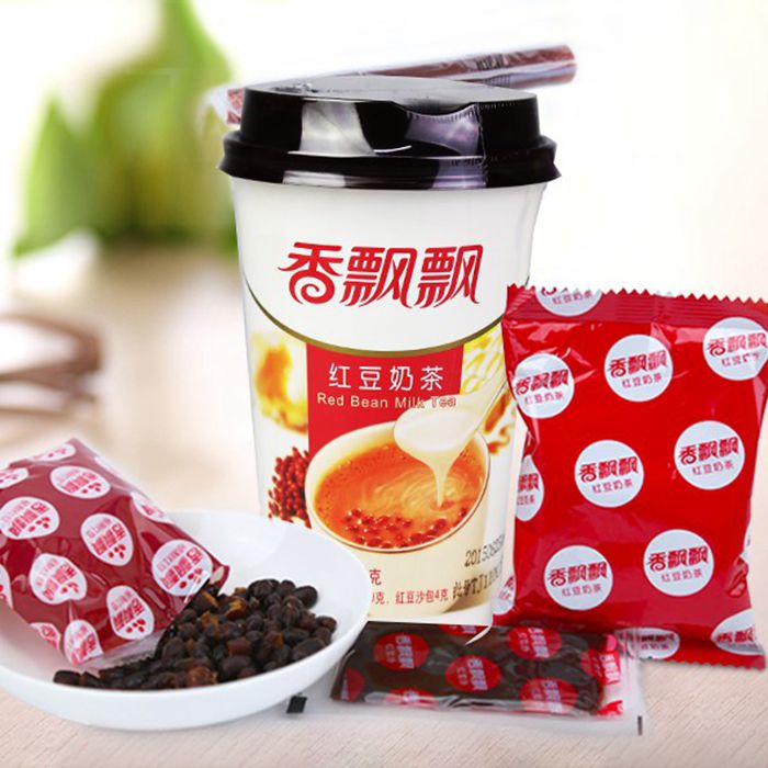 香飘飘奶茶 美味奶茶红豆味3连杯 64g*3杯装