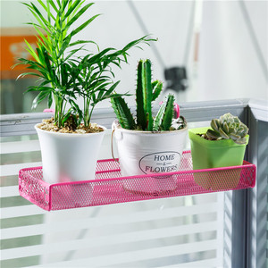 铁艺带挂钩花架置物架