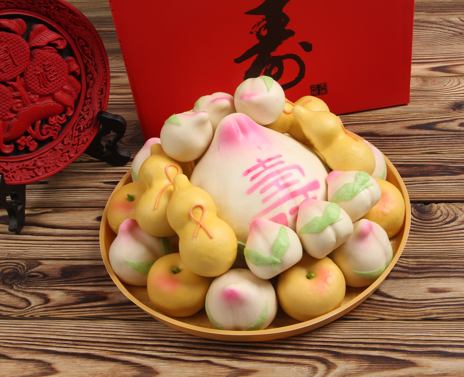 迎鹊堂椿寿寿桃馒头老年人食品特产传统糕点祝寿生日礼物创意年货