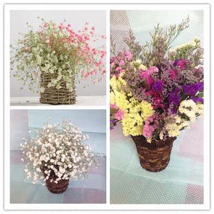 满天星永生花天然干花花束勿忘我鲜花批发客厅插花套装园艺花卉