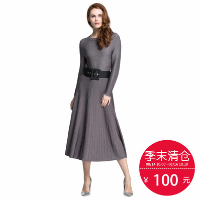 Vero Moda弹力针织A摆及踝连衣裙|31614601