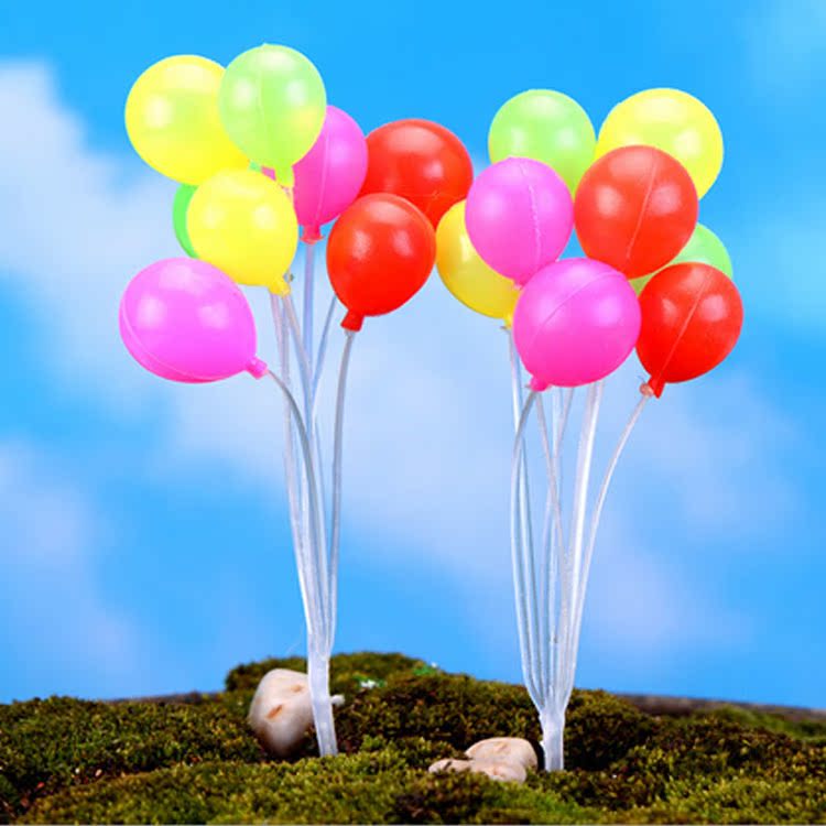 花盆装饰苔藓微景观创意 创意仿真迷你气球彩色气球 微景观小摆件