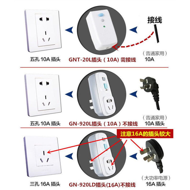 公牛漏电保护插座防漏电热水器触电保护插头10a/16a空调自动断电