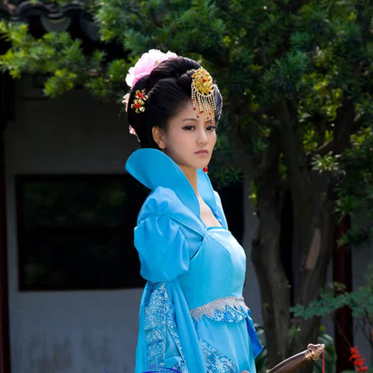 古装儿童舞台演出服/仙剑3之龙葵广袖流仙裙/仙女裙/汉服/影楼