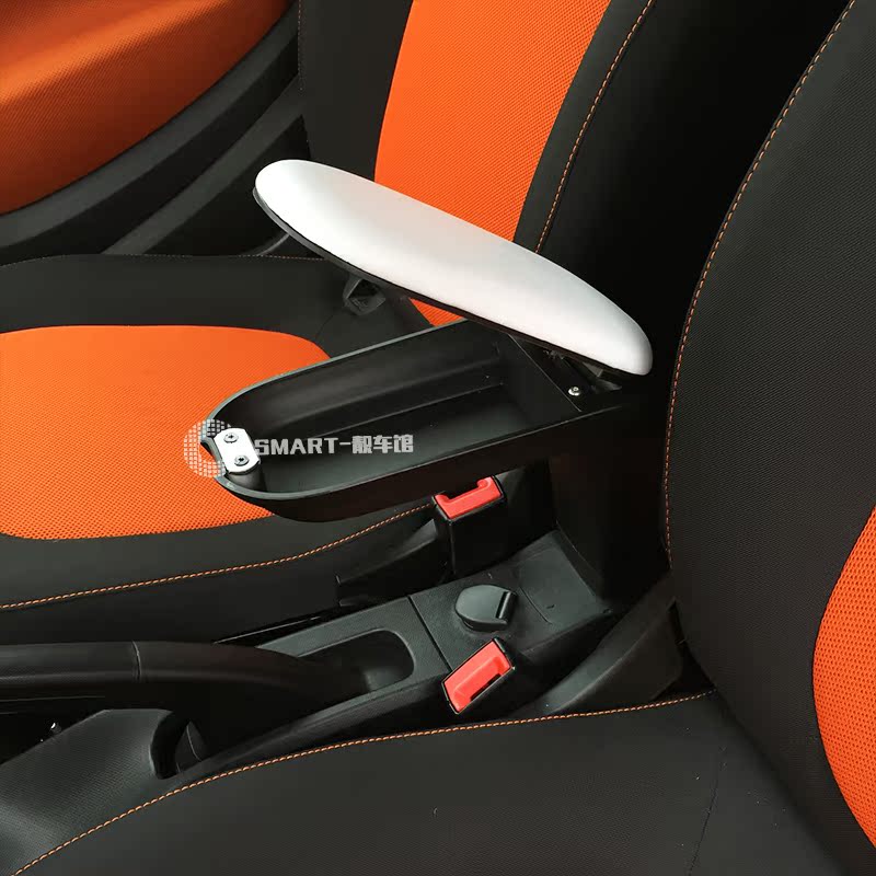 奔驰smart内饰中央扶手箱 forfour fortwo储物盒 收纳