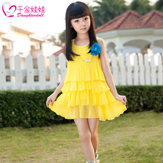 童装<em>女童夏装</em>2013新款韩版儿童连衣裙中大女