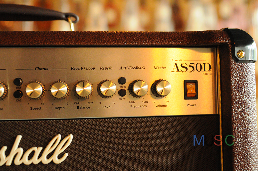 行货marshall马歇尔as50d 50w电箱民谣吉他 一体式原声木吉他音箱