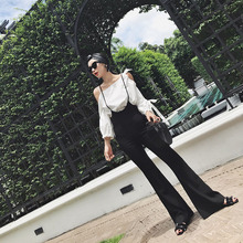 神奇长腿 吊带超高腰喇叭背带长裤 夏季新款 DAISYGIRL