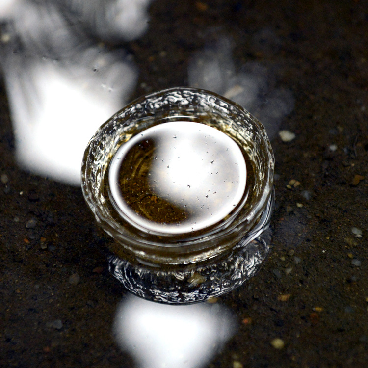 鉴尘杯品茗杯小主人水晶玻璃锤目纹茶杯耐热功夫茶具日式出口品质