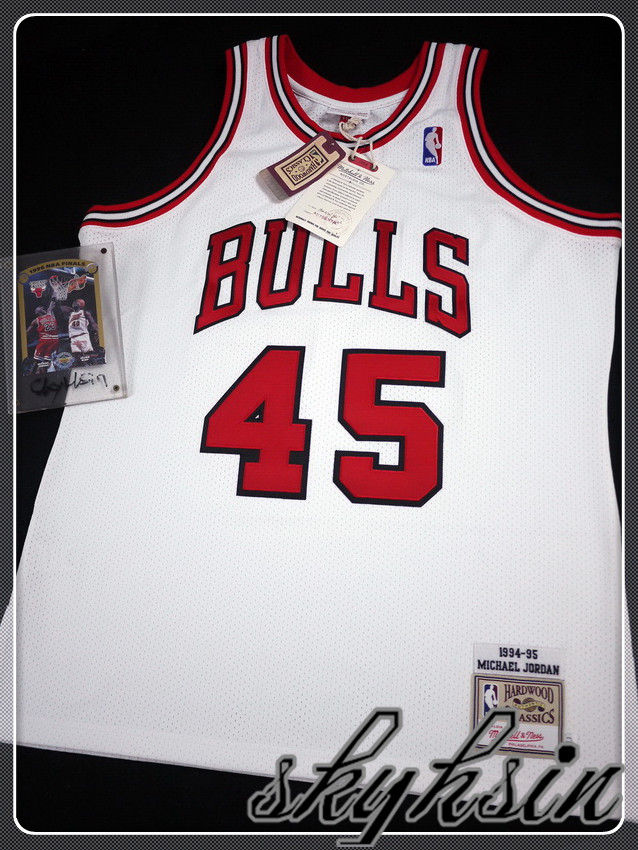 chicago bulls jordan 乔丹 mj 45号 m&n 94赛季复古au球员版球衣