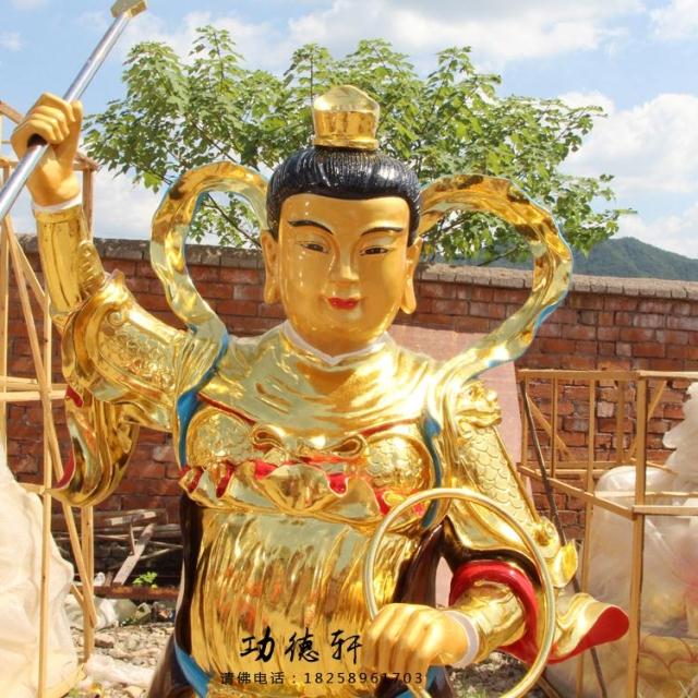 1米6哪吒三太子李靖儿子 通天大师 太子爷树脂玻璃钢佛像神像