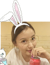 林小宅同款 网红潮人框架眼镜女 韩国ulzzang金丝边细框平光眼镜