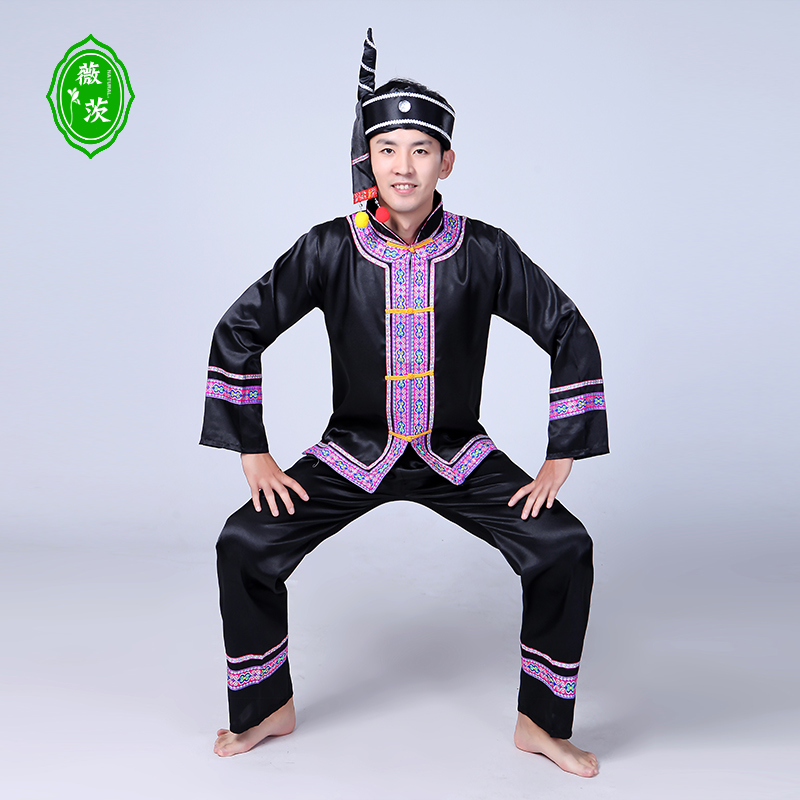 新款苗族服装演出服成人男土家族彝族瑶族壮族少数民族舞蹈表演服