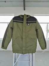 阿迪达斯三叶草PUFF JACKET男子军绿色棉服AY8794 Adidas