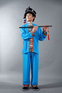 服装 百变傣族演出服装 傣族男装 葫芦丝民族乐器演奏服装