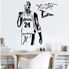 湖人队科比布莱恩特墙贴画nba篮球明星创意自粘墙纸图画装饰