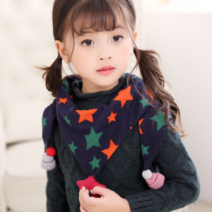 儿童围巾秋冬纯棉亲子围巾百搭