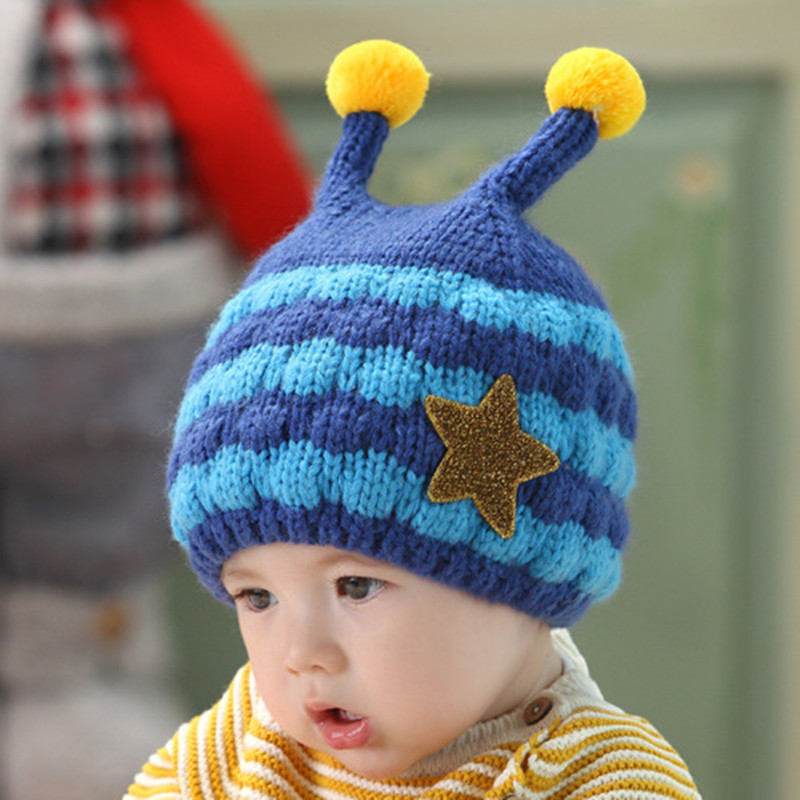 韩国女童秋冬帽子套头儿童宝宝婴儿护耳毛线帽