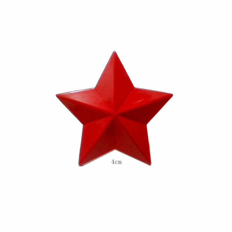 烤漆红色五角星徽章帽徽帽章胸针复古怀旧5角红色五星
