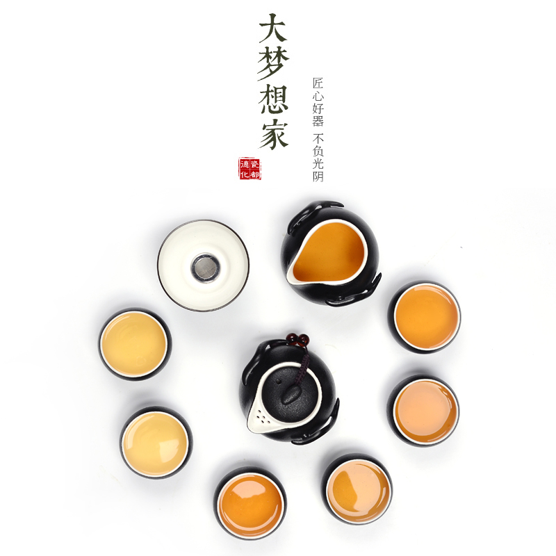 定窑亚光白瓷陶瓷功夫茶具青瓷骨瓷茶杯茶壶特价整套茶具套装