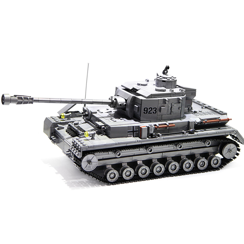 高博乐儿童积木玩具坦克模型拼装军事小颗粒益