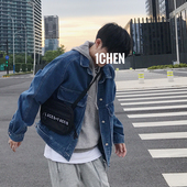 1CHEN /秋韩版水洗牛仔外套 OVERSIZE落肩宽松日系情侣夹克外套男