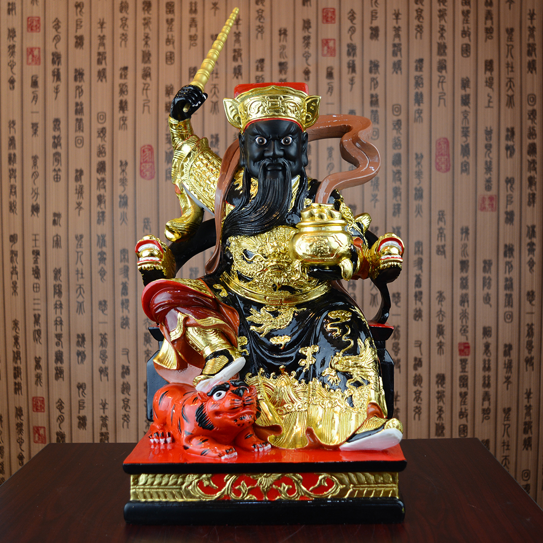台湾纯铜鎏金财神爷文财神碌财神纯铜佛像开光招财店铺镇宅摆件