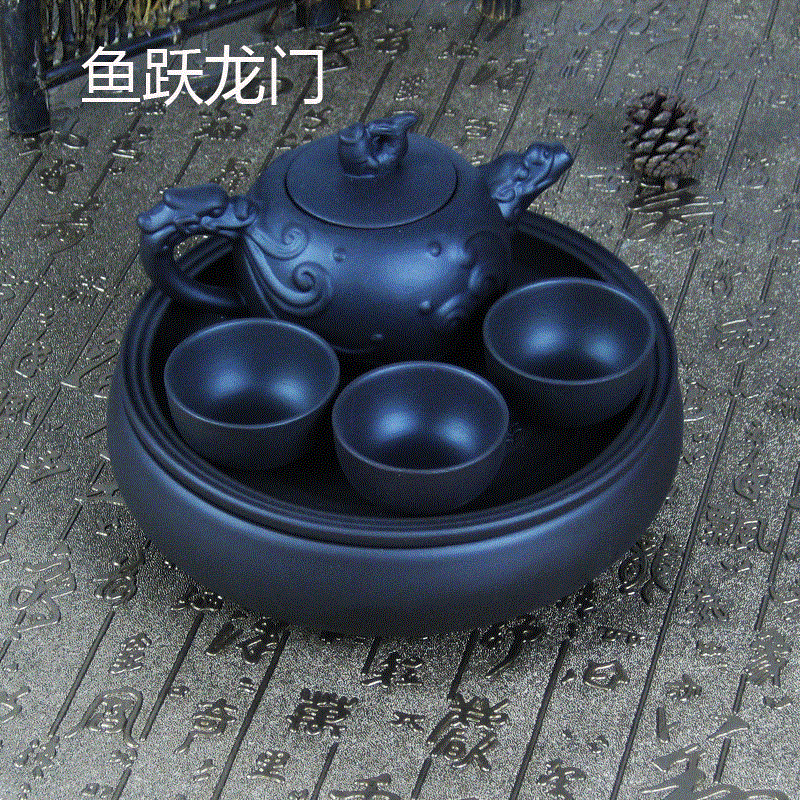 【天天特价】潮汕紫砂功夫茶壶茶具整套紫紫砂套装带紫砂茶盘包邮