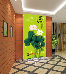 包邮卧室3d家装主材家和玄关大型竹子电视壁纸客厅背景壁画
