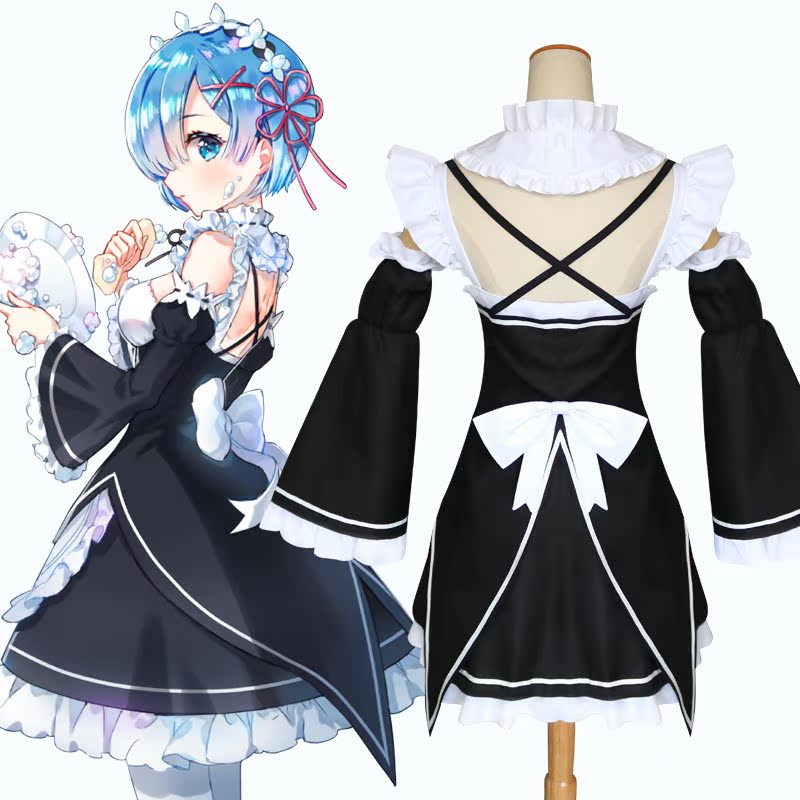 cosplay动漫服装店,古装cosplay衣服 re从零开始的异世界生活cos服雷姆拉姆女仆装动漫cosplay服装全套