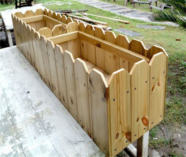 防腐种植箱防腐木花箱实木花箱木质花盆户外隔断花架