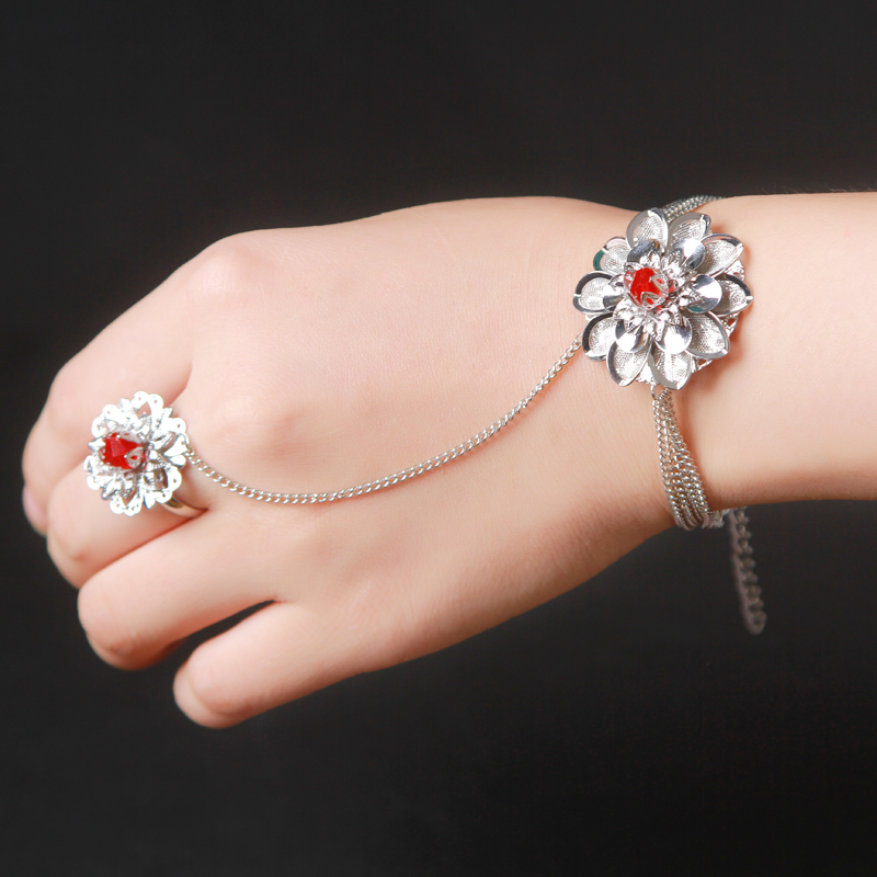 诛仙青云志赵丽颖同款手链戒指一体合欢铃嗜血