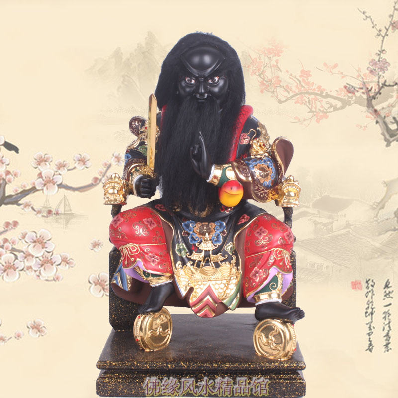 16寸坐椅法主公法主圣君张圣君驱灾除魔化煞道教神像家居镇宅风水