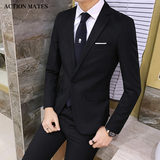 Actionmates西服套装男士小西装商务职业装韩版修身休闲结婚礼服