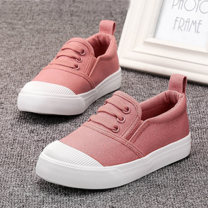 儿童帆布鞋小白鞋一脚蹬