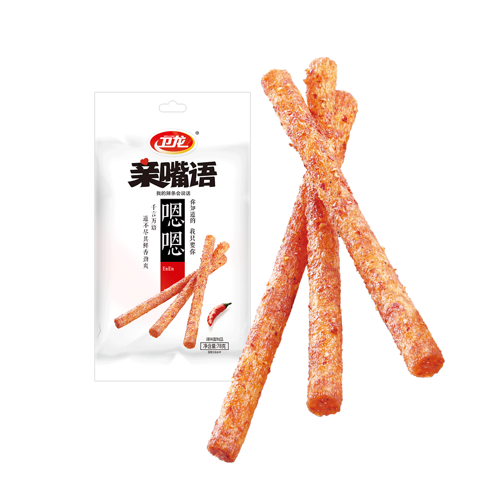 【卫龙旗舰店】亲嘴语78g*8辣条80后怀旧儿时麻辣零食
