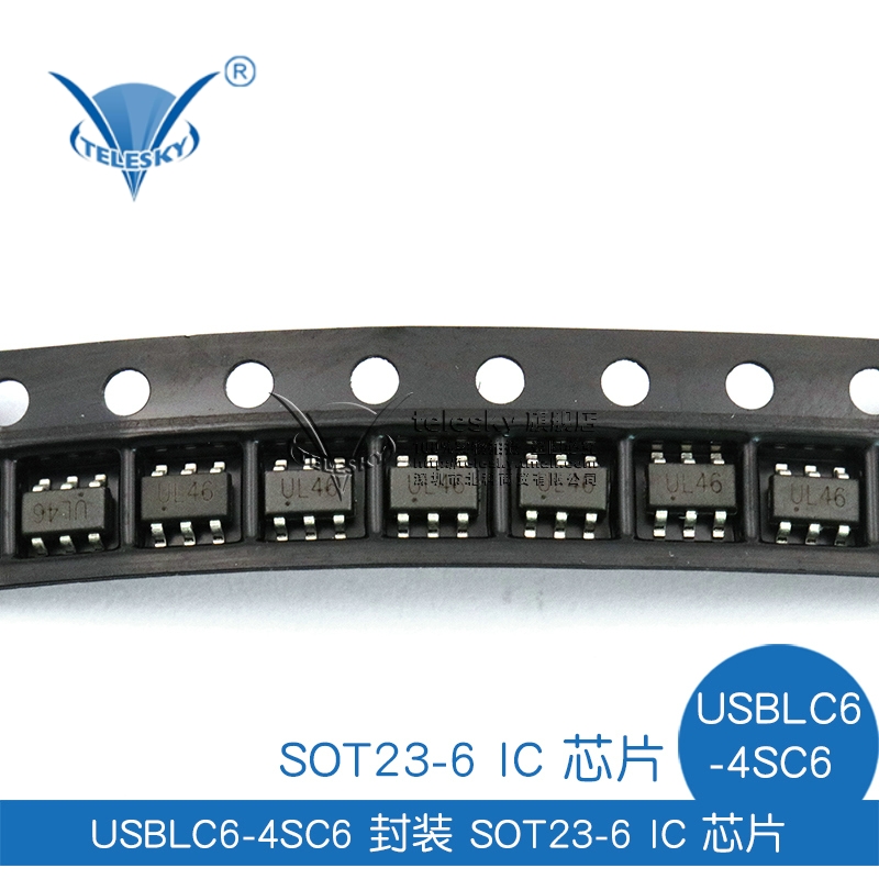 【telesky】集成电路 usblc6-4sc6 封装 sot23-6 ic 芯片