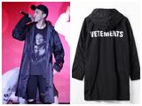16年新款男外套 吴亦凡同款限量长款宽松风衣休闲防水雨衣情侣款