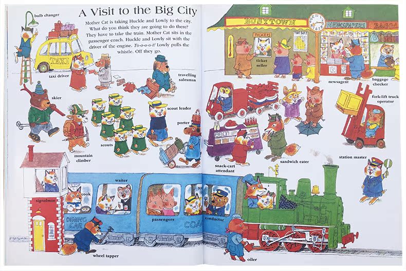 忙忙碌碌镇金色童书系列richard scarry理查德斯凯瑞低幼儿童平装绘本